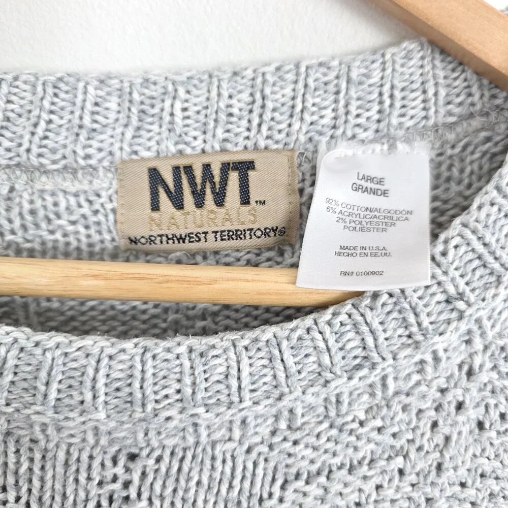 Vintage Northwest Territory Nordic Snowflake Fair Isle Grandpa Sweater Cabincore